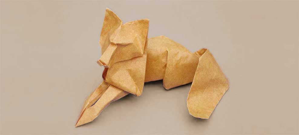 Bernie Peyton origami kit fox